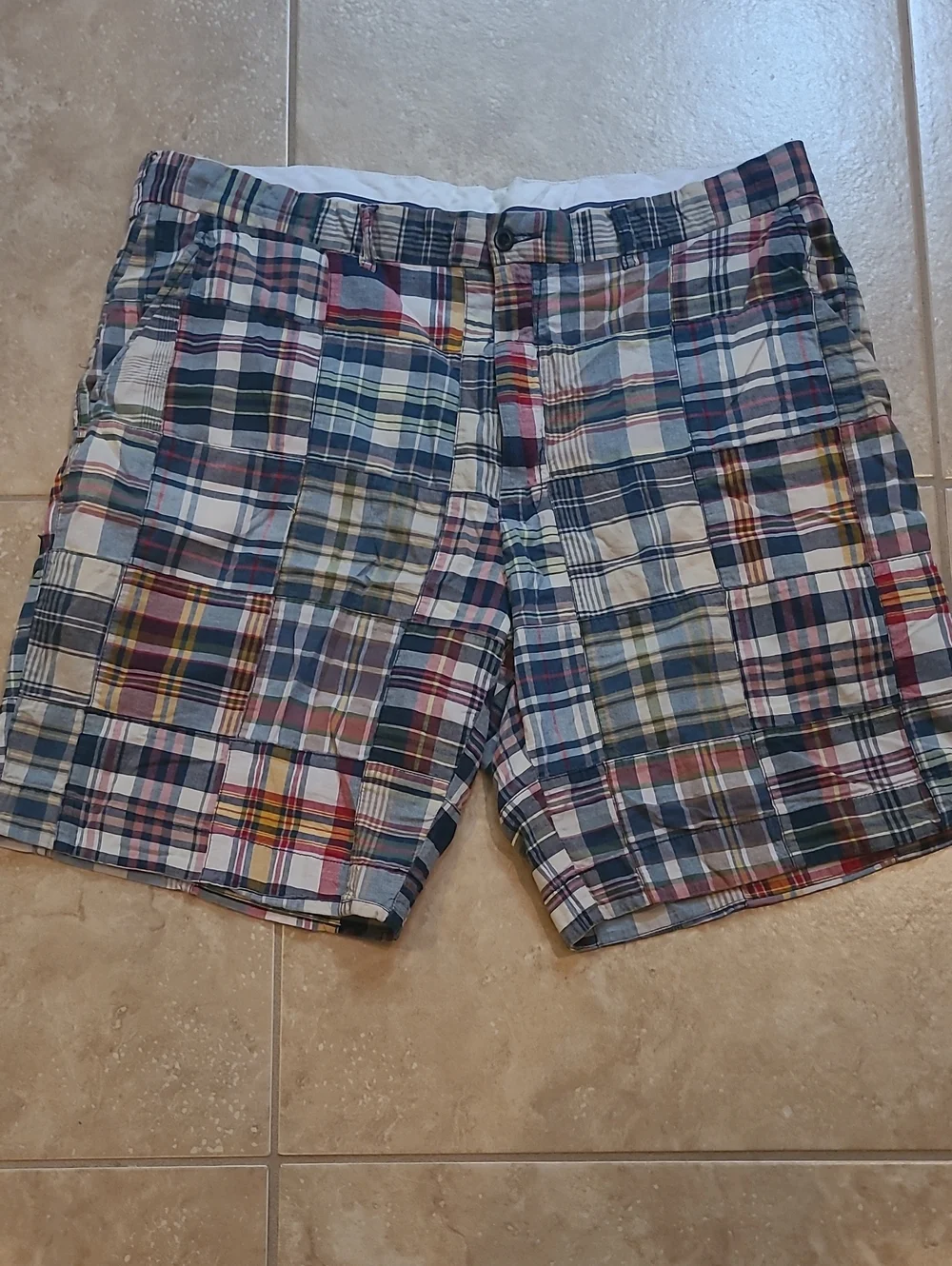 Polo by Ralph Lauren Men's Multicolor Patchwork Madras Shorts